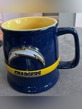 NFL Chargers Navy Blue and Yellow Ceramic Mug